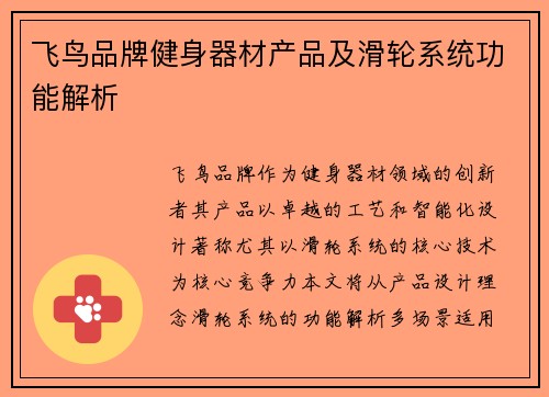 飞鸟品牌健身器材产品及滑轮系统功能解析